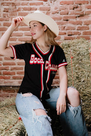 Boca Chueca - Carin Leon Black Jersey Dama