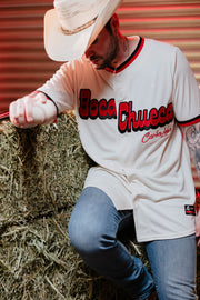 Boca Chueca - Carin Leon OffWhite Jersey Caballero