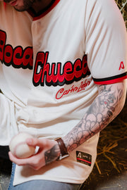 Boca Chueca - Carin Leon OffWhite Jersey Caballero