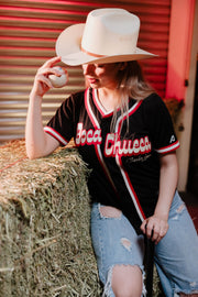 Boca Chueca - Carin Leon Black Jersey Dama